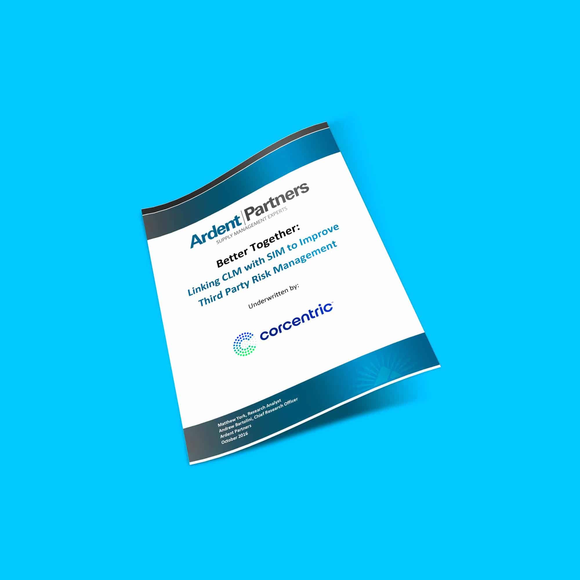 Ardent Partners: Linking CLM with SIM to improve Third Party Risk Management