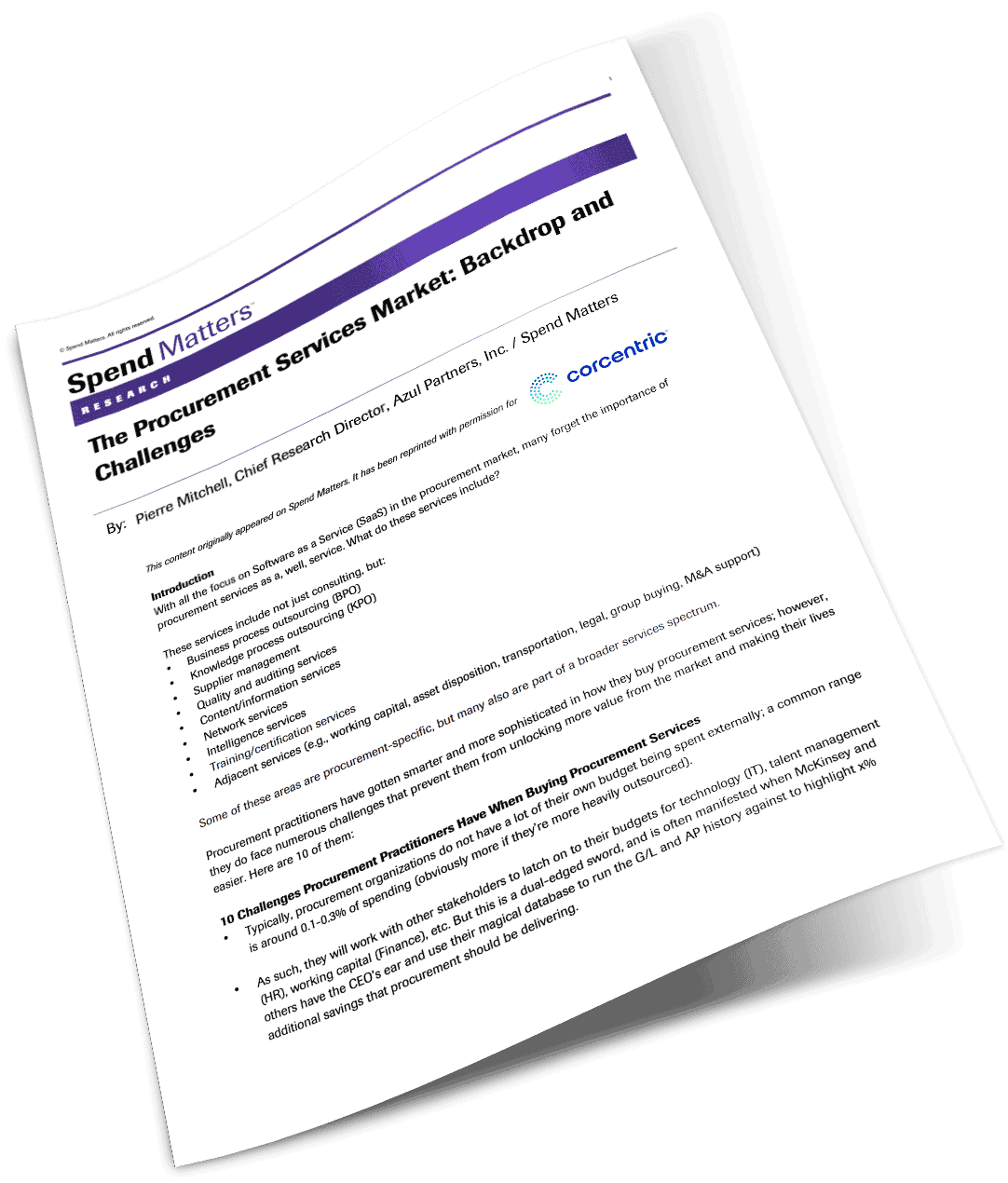 Spend Matters - The Procurement Services Market: Backdrop and Challenges