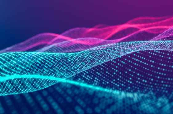 Abstract data wave representing transaction volume